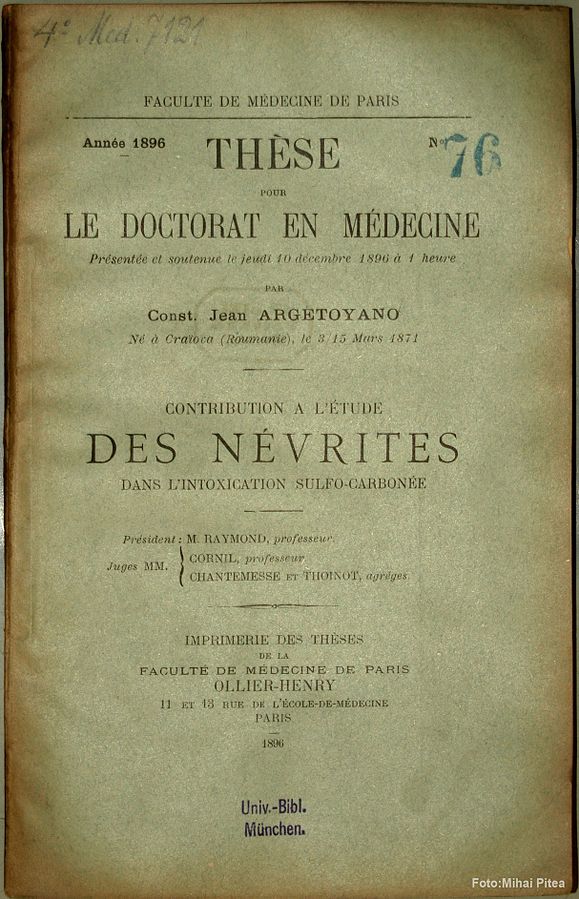 Constantin_Argetoianu._Doctoral_Thesis_in_Medicine